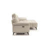 LANZA - Canapé chaise longue, assise coulissante électrique  