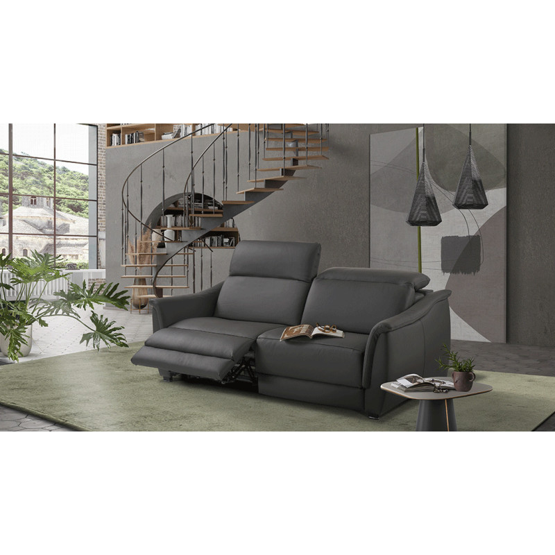 SACHA - Canapé 3 places convertible et relaxation couchage 140 (Stella 17)  