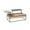 DESK - Bureau relevable dessus céramique sur verre  