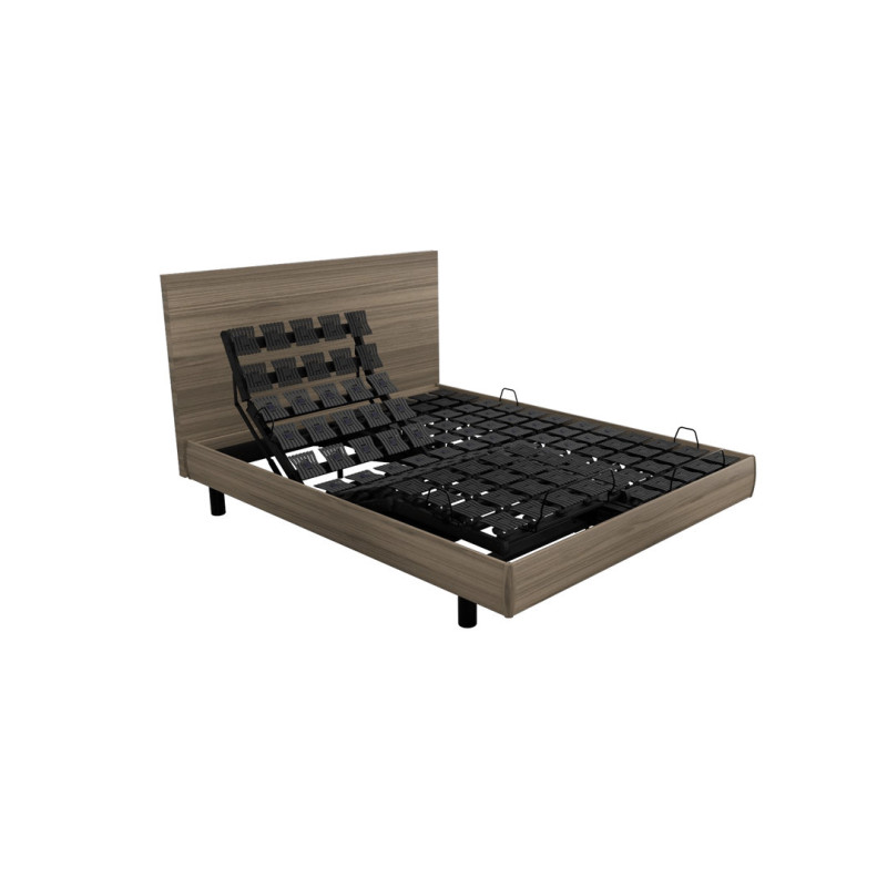 OPTIMA LUXE  - Sommier TPR H15 Bois 2 moteurs   