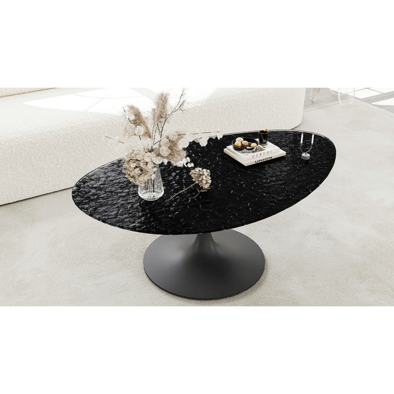 ALISSE  - Table basse waterglass forme irrégulière 