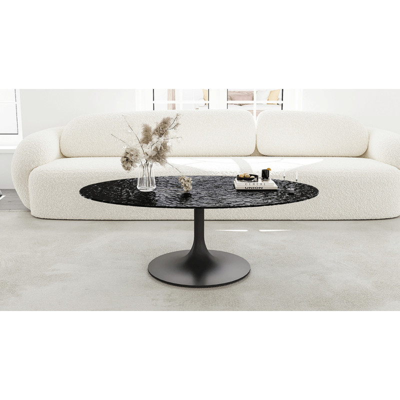 ALISSE  - Table basse waterglass ovale 