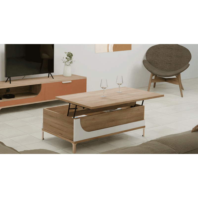 LUBA - Table basse avec plateau relevant  