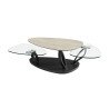 NOLIAS - Table basse plateaux pivotant avec roulettes  