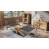GALEAC - Table de repas pied central avec une allonge L200  