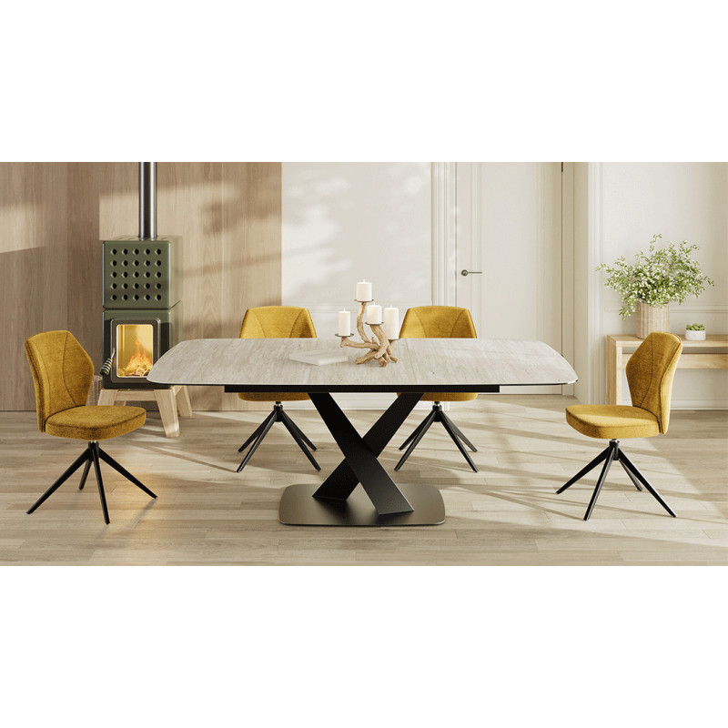 TIAGO - Table 1 allonge centrale de 40 cm  