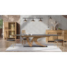 GALEAC - Table de repas pied central avec une allonge L200  