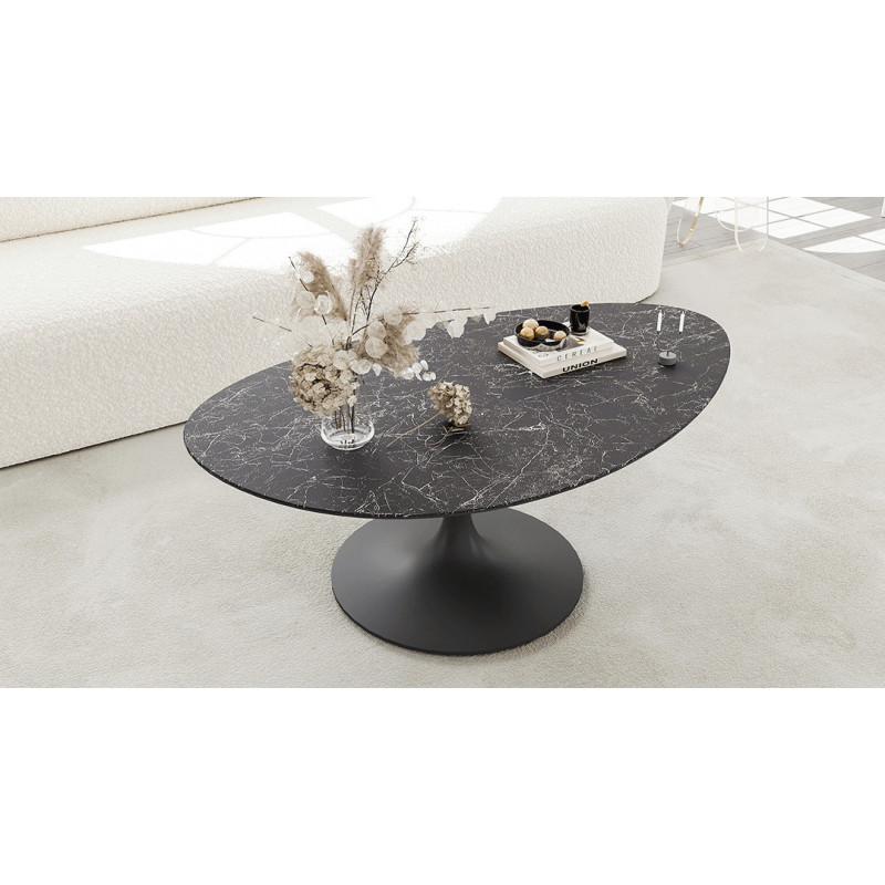 ALISSE  - Table basse waterglass forme irrégulière 