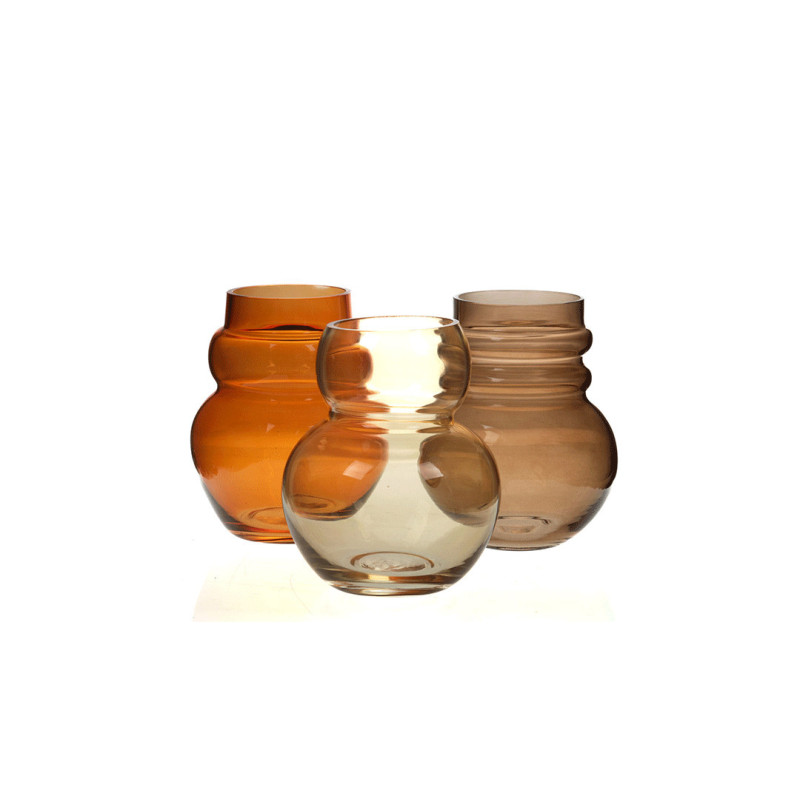 Vase rond ode 3 designs assortis h18  