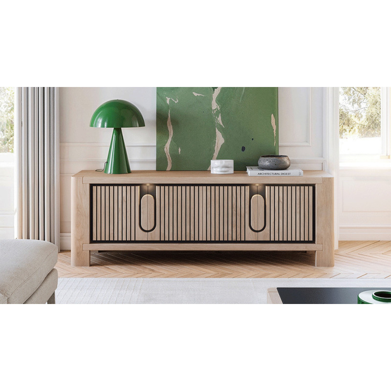 CAP - Meuble TV 185cm 2 portes 1 tiroir 1 niche  
