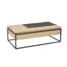 DESK - Bureau relevable dessus céramique sur verre  