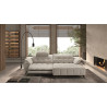 LANZA - Canapé chaise longue, assise coulissante électrique  